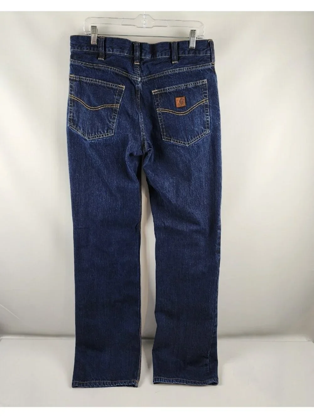 Carhartt Jeans Mens 34x35 Loose Original Fit Work Denim Dark Wash